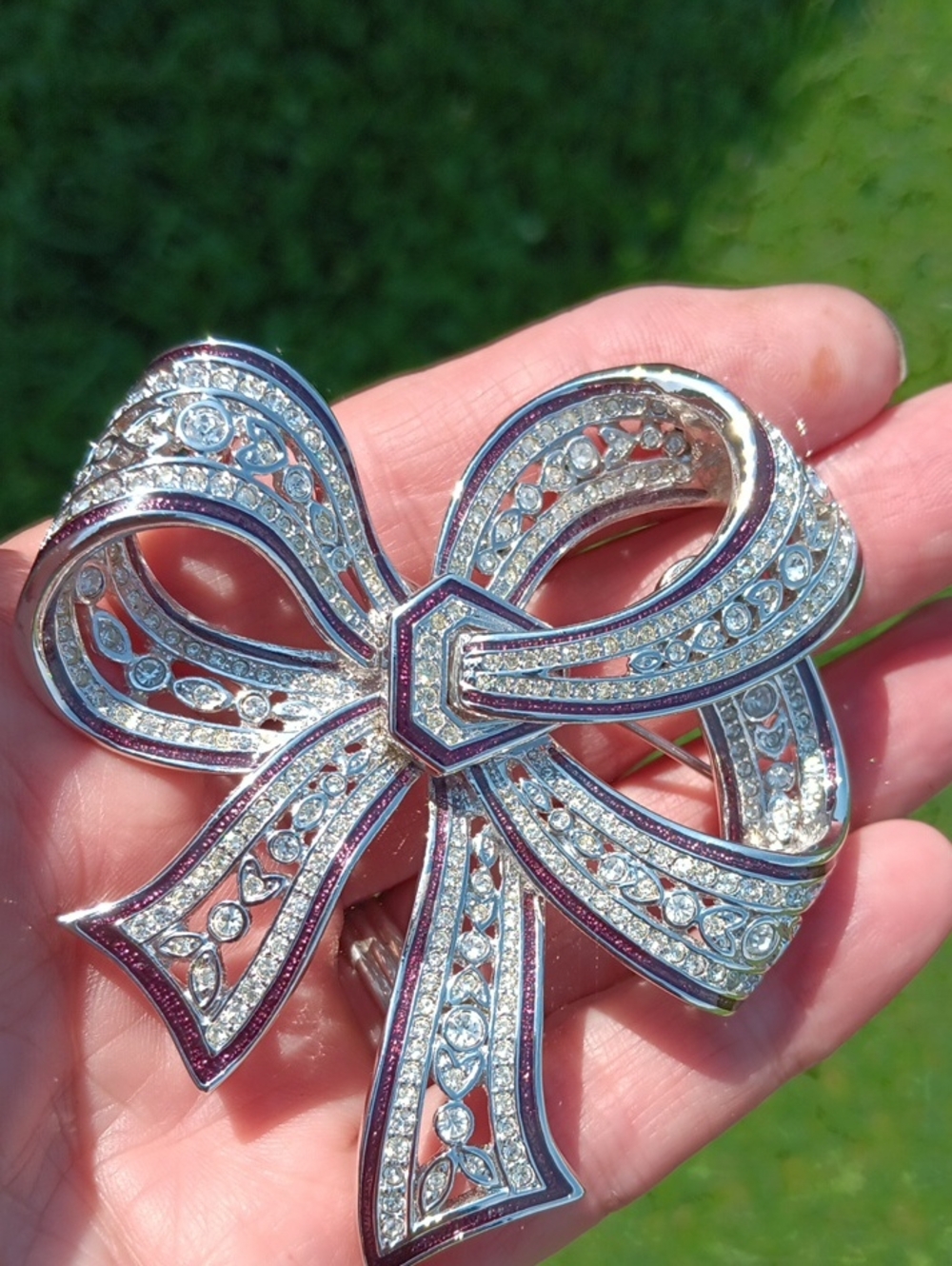 Nolan Miller Large Statement Crystal Brooch